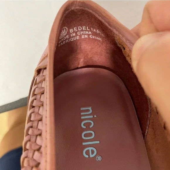 Nicole Bedeliapin Size 9 Rose Gold Woven Heels with Buckle Detail - Picture 12 of 14